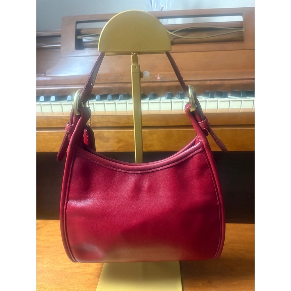 Coach Vintage Soho Small Satchel 4106 Red Leather‎ 1998 USA Era Rare - Picture 2 of 9